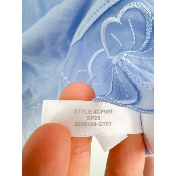 Crewcuts Factory | NWT Girls' Organza Lace-Trim Tee Dusty Peri Blue Size XXL 16 - Picture 6 of 8